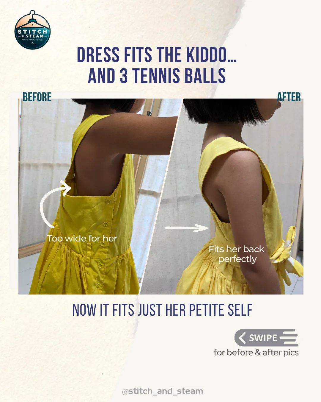 Dress alterations for all ladies or girls - professional clothes alteration Stitch & Steam