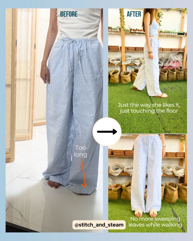 pants alter Clothes alteration for women pants length perfect fit