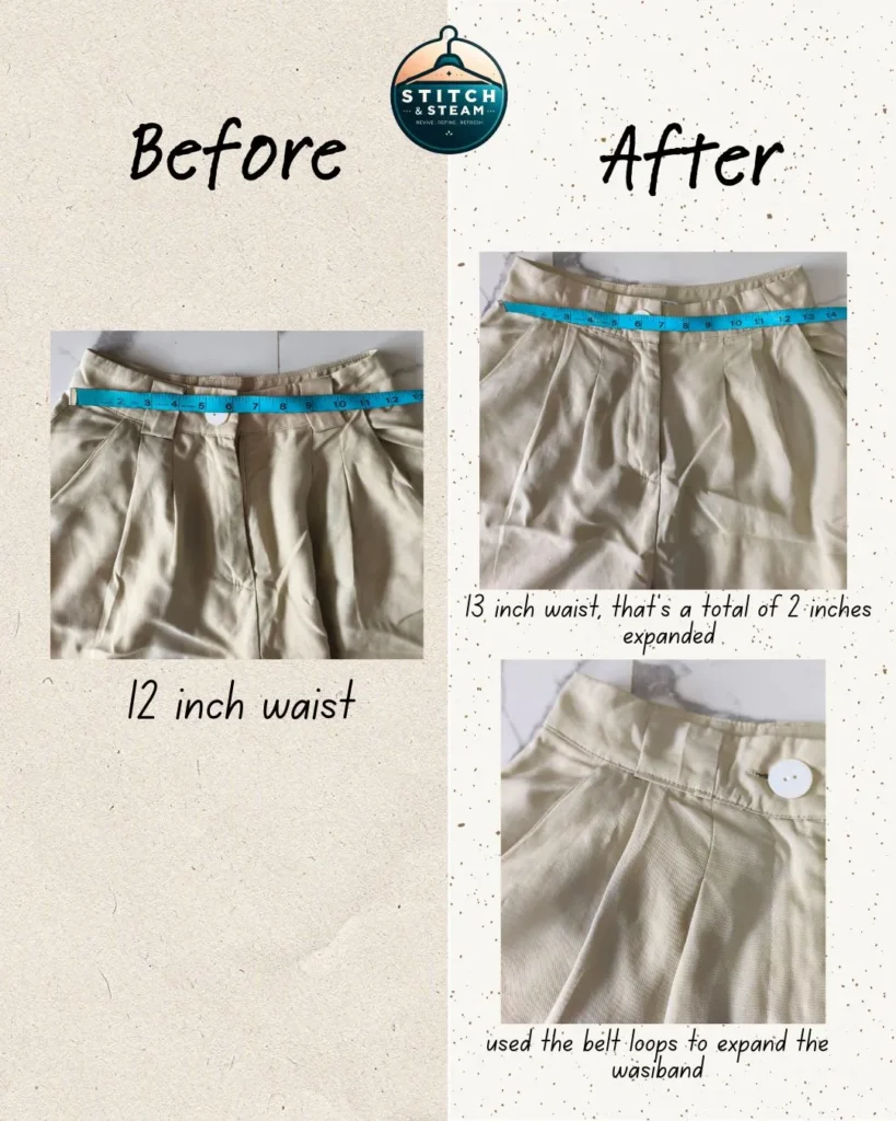 Stitch and Steam pants expansion waistline