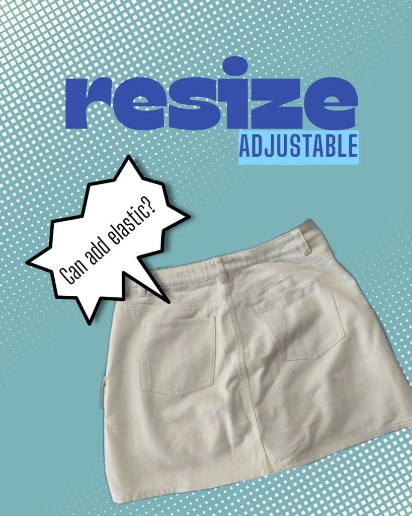 Stitch and Steam add elastic for skirt alterations for better comfort