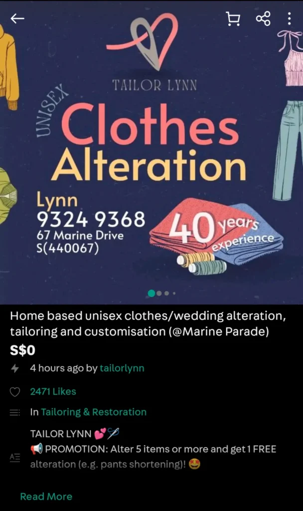 Top 5 alterations singapore - Tailor Lynn